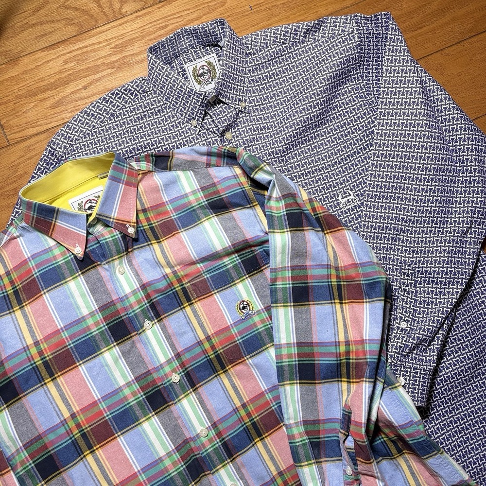 Cinch Lot of 2 Men's Small Long Sleeve Button Down Shirts Western Cowboy Rodeo